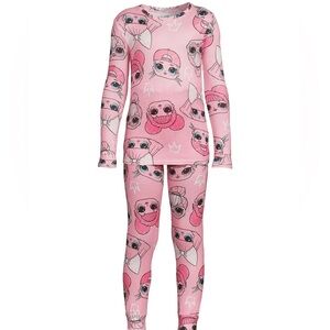 L.O.L. Surprise! Girls Snug Fit Long Sleeve Top and Pants, 2-Piece Pajama Set